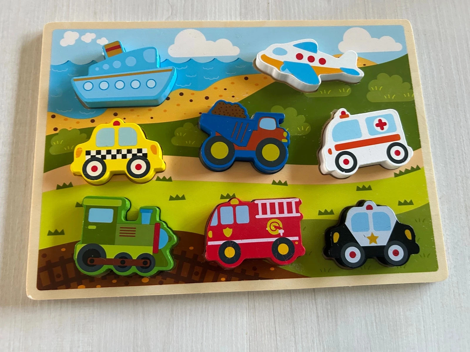 Puzzle en bois véhicules